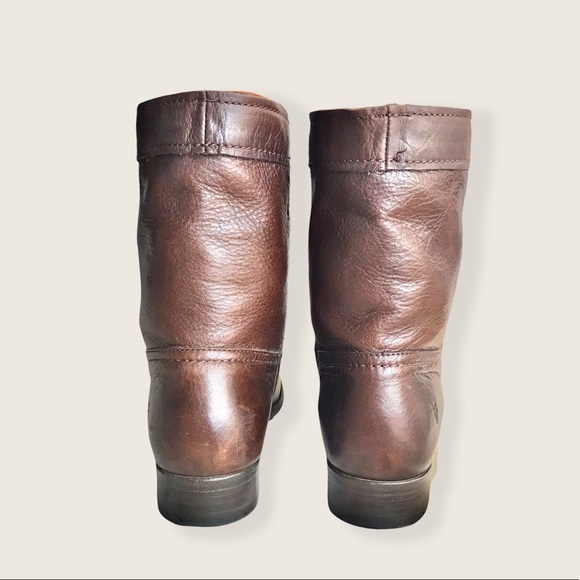 Frye Cara Roper Short Dark Brown PullOn Ankle Boot - Picture 11 of 15